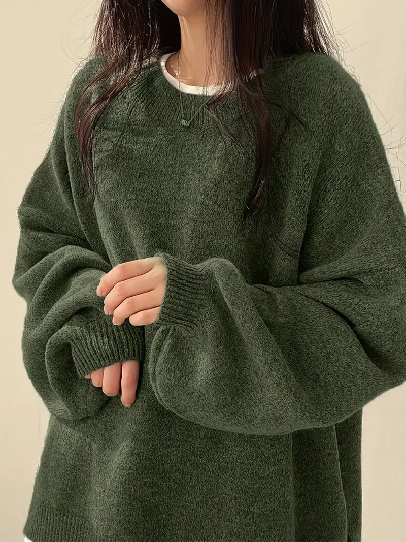 Oversized Pullover - Knitted - Chunky - Oversized Jumper - Jumper for Women-Grace Aura