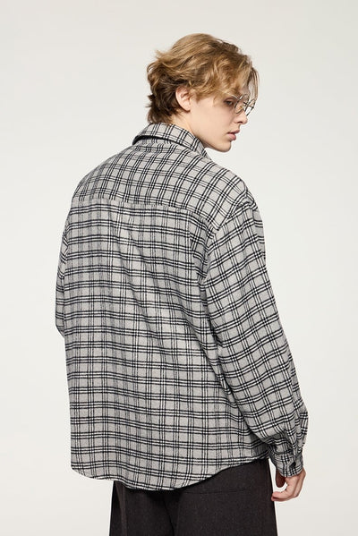 Oversized Shirt - Plaid - Loose Fit - Button-Up Shirt - Overshirt-Grace Aura