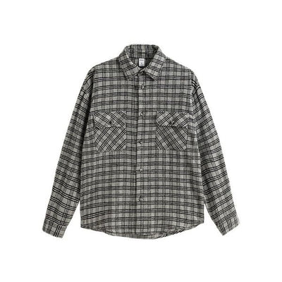 Oversized Shirt - Plaid - Loose Fit - Button-Up Shirt - Overshirt-Grace Aura