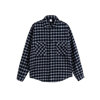 Oversized Shirt - Plaid - Loose Fit - Button-Up Shirt - Overshirt-Grace Aura