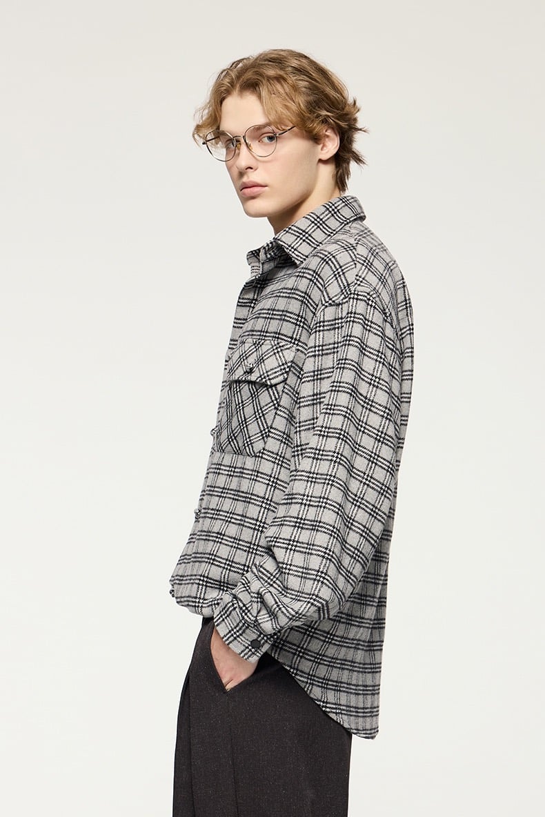 Oversized Shirt - Plaid - Loose Fit - Button-Up Shirt - Overshirt-Grace Aura