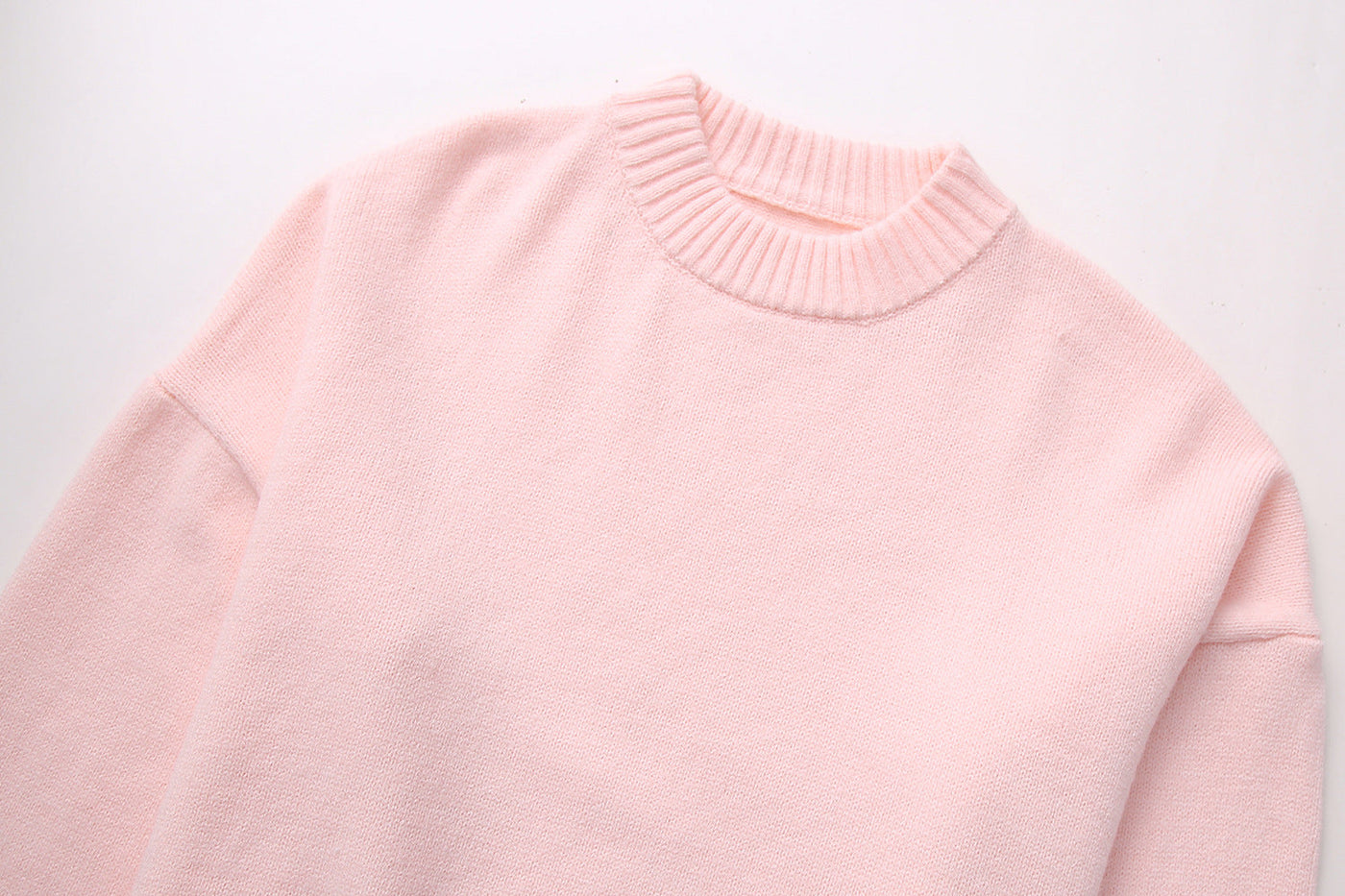 Oversized Sweater | Pink | Crewneck | Knitted Jumper | Women's Clothing-Grace Aura