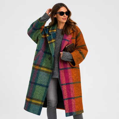 Oversized Wool Coat | Long | Relaxed Fit | Winter Trench Coat | Women's Winter Jacket-Grace Aura
