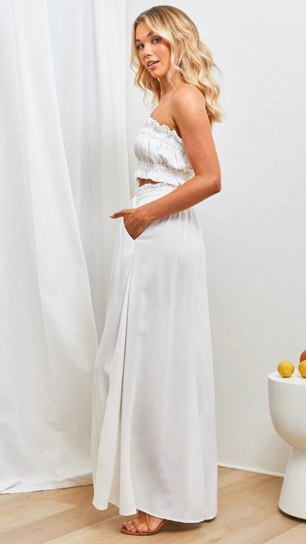 Palazzo Pants - Women's High Waisted Flowy Wide Leg Pants for Summer-Grace Aura