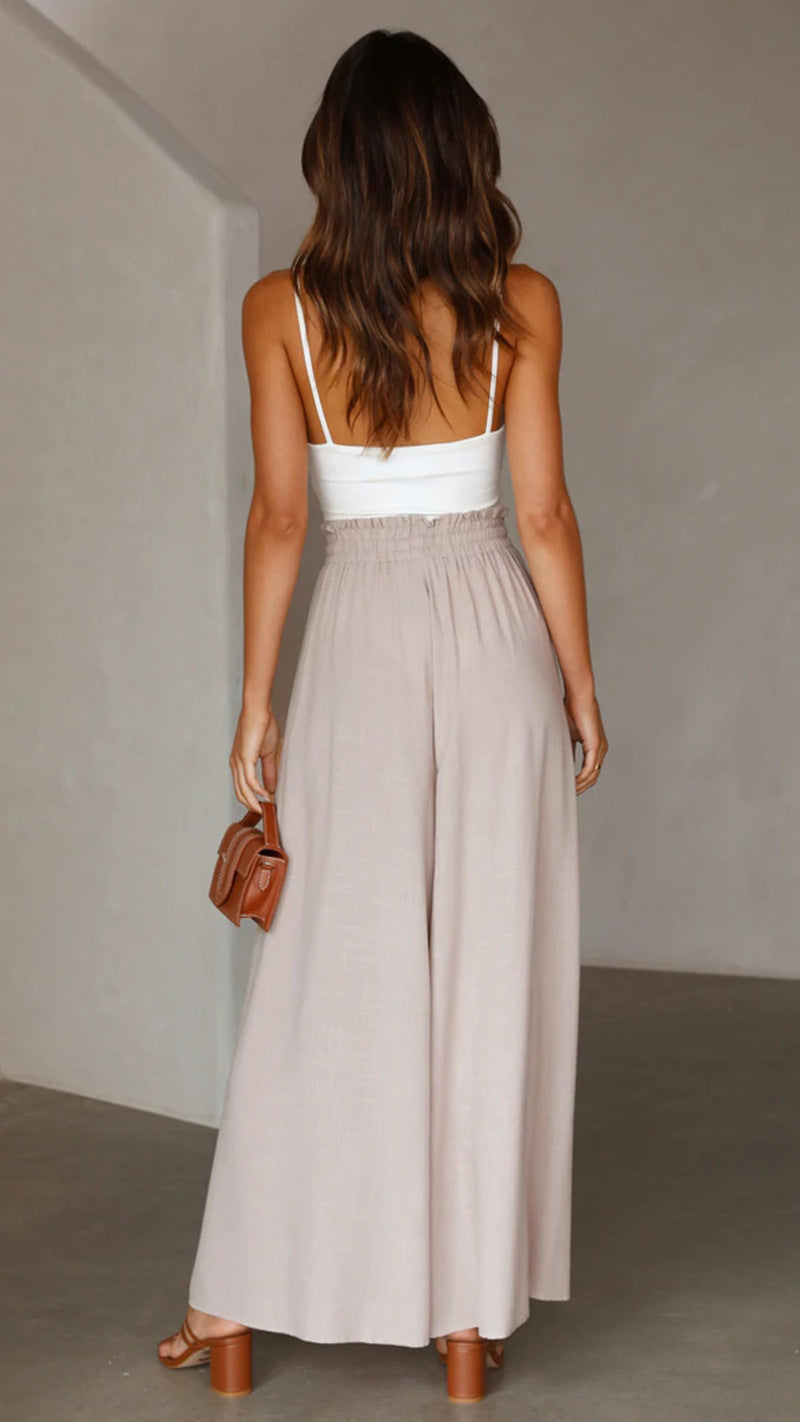 Palazzo Pants - Women's High Waisted Flowy Wide Leg Pants for Summer-Grace Aura