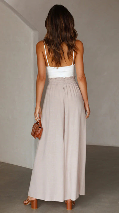 Palazzo Pants - Women's High Waisted Flowy Wide Leg Pants for Summer-Grace Aura