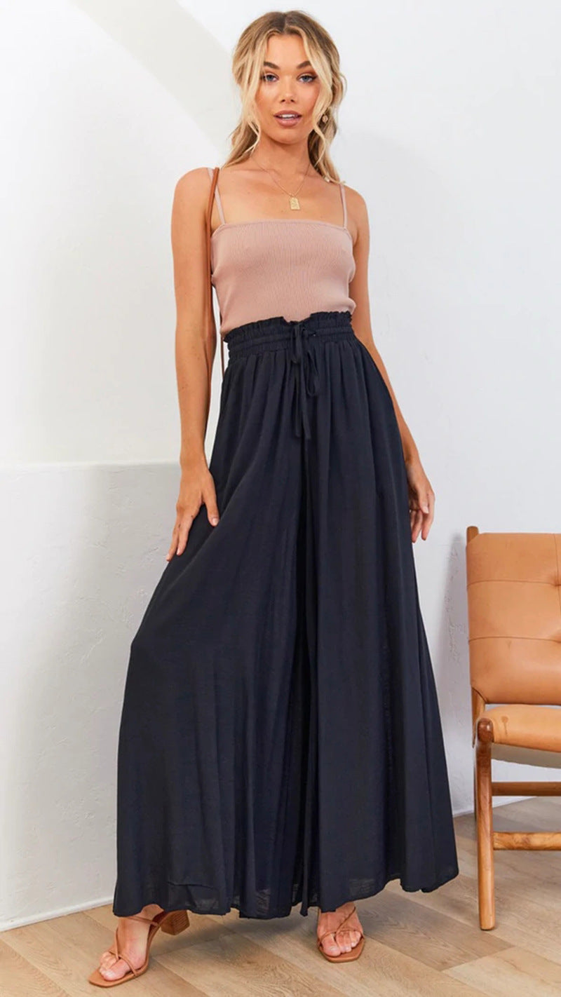 Palazzo Pants - Women's High Waisted Flowy Wide Leg Pants for Summer-Grace Aura