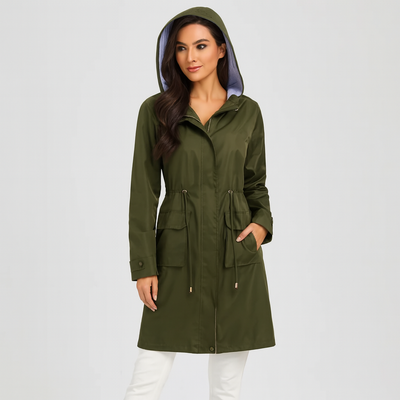 Parka Jacket | Hooded | Drawstring Waist | Waterproof Jacket | Women's Coats-Grace Aura
