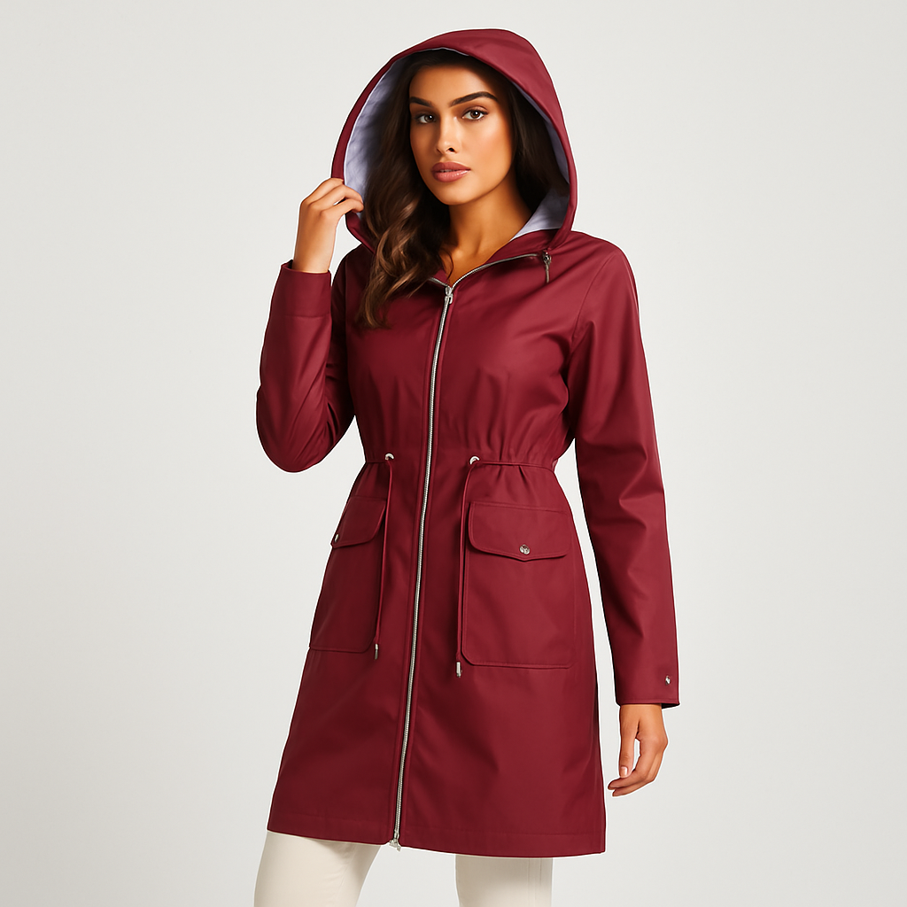 Parka Jacket | Hooded | Drawstring Waist | Waterproof Jacket | Women's Coats-Grace Aura