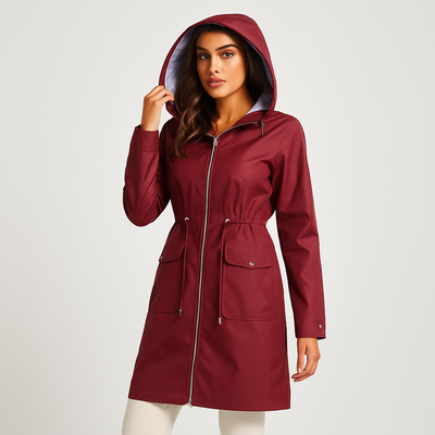 Parka Jacket | Hooded | Drawstring Waist | Waterproof Jacket | Women's Coats-Grace Aura