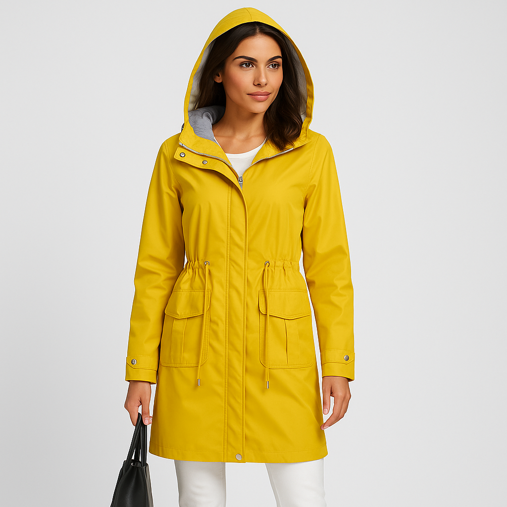Parka Jacket | Hooded | Drawstring Waist | Waterproof Jacket | Women's Coats-Grace Aura