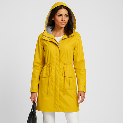 Parka Jacket | Hooded | Drawstring Waist | Waterproof Jacket | Women's Coats-Grace Aura