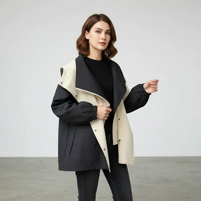 Parka Jacket - Hooded - Oversized - Autumn Jacket - Women's Jacket-Grace Aura
