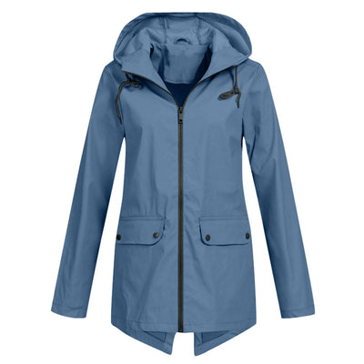 Parka Jacket - Women's Hooded Mid Length Windproof Jacket for Autumn-Grace Aura