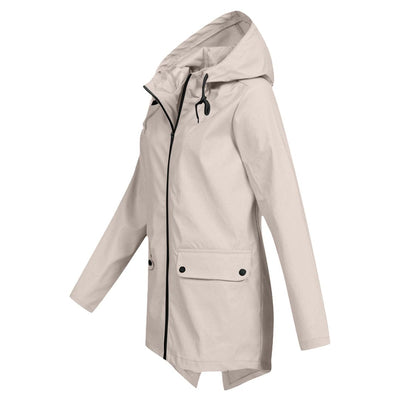 Parka Jacket - Women's Hooded Mid Length Windproof Jacket for Autumn-Grace Aura