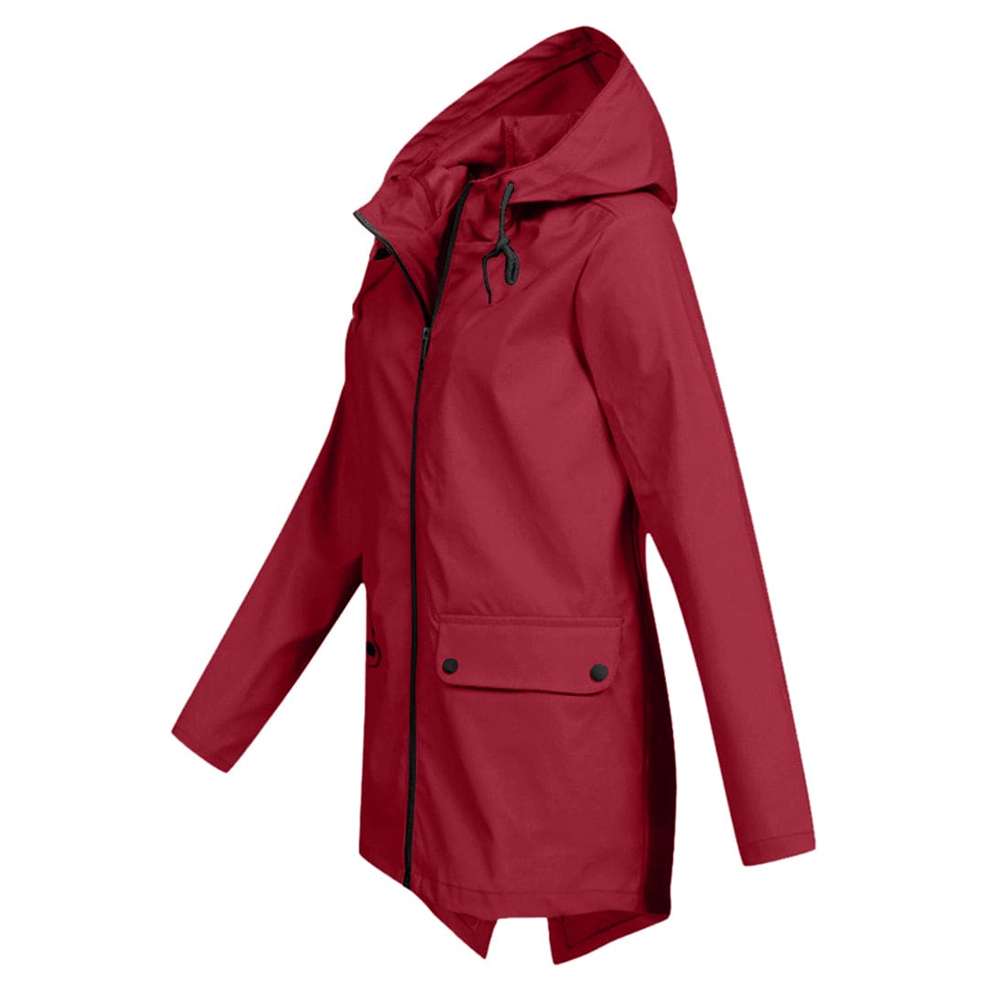 Parka Jacket - Women's Hooded Mid Length Windproof Jacket for Autumn-Grace Aura