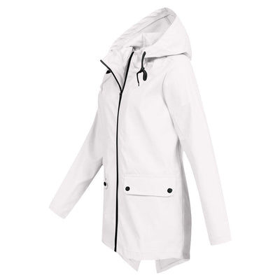 Parka Jacket - Women's Hooded Mid Length Windproof Jacket for Autumn-Grace Aura