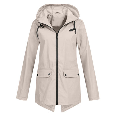 Parka Jacket - Women's Hooded Mid Length Windproof Jacket for Autumn-Grace Aura