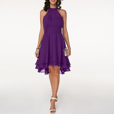 Party Dress | Halterneck | Sleeveless | Cocktail Dress | Elegant Dress-Grace Aura