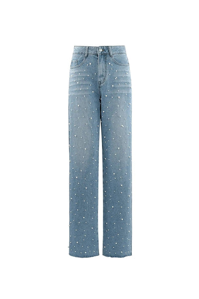 Pearl Jeans | Straight Leg | Denim | Loose Fit Jeans | Women's Jeans-Grace Aura