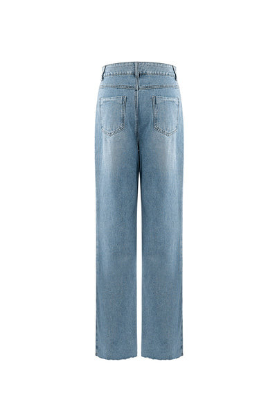 Pearl Jeans | Straight Leg | Denim | Loose Fit Jeans | Women's Jeans-Grace Aura