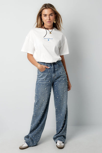 Pearl Jeans | Straight Leg | Denim | Loose Fit Jeans | Women's Jeans-Grace Aura