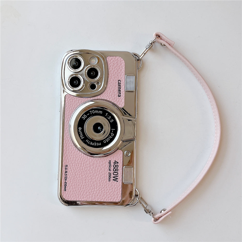 Phone Case | Retro | Wrist Strap | Camera Phone Case | Phone Cover-Grace Aura