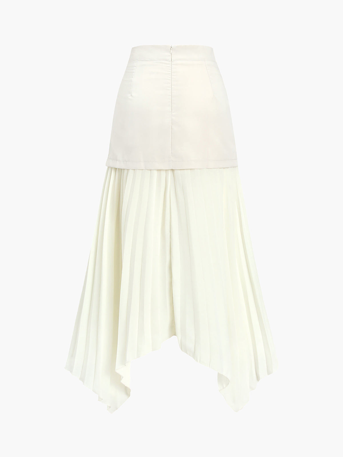 Pleated Skirt - Asymmetrical - High Waist - Midi Skirt - Plisse Skirt-Grace Aura