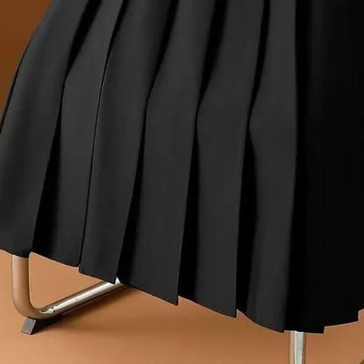 Pleated Skirt | Belt | High Waist | Long Skirt | Plisse Skirt-Grace Aura