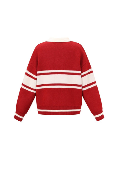 Polo Jumper - Los Angeles - Collared - Knitted Sweater - Women's Knitwear-Grace Aura
