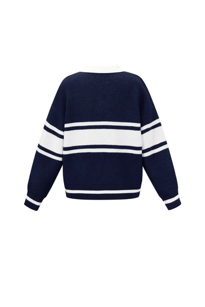 Polo Jumper - Los Angeles - Collared - Knitted Sweater - Women's Knitwear-Grace Aura