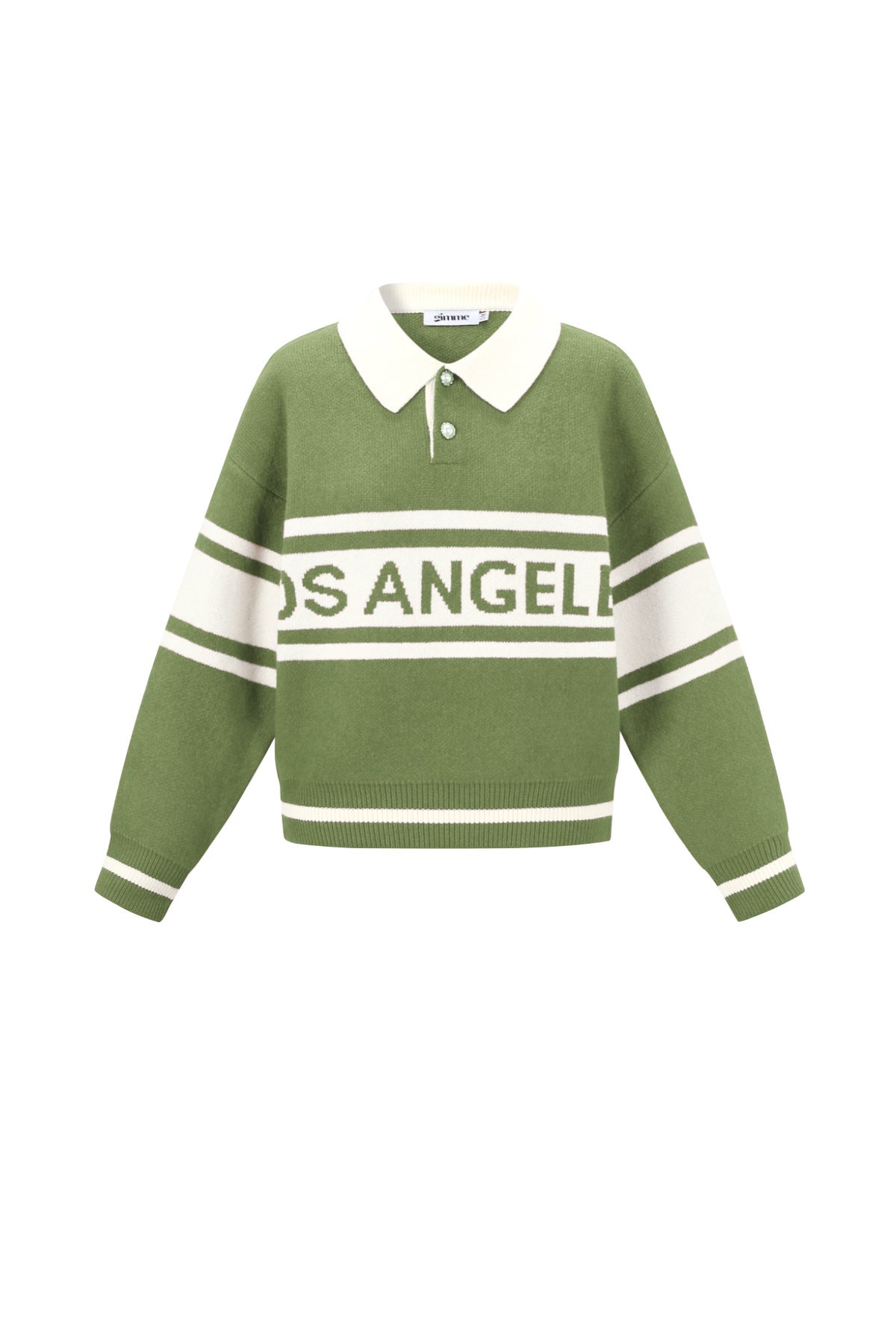 Polo Jumper - Los Angeles - Collared - Knitted Sweater - Women's Knitwear-Grace Aura