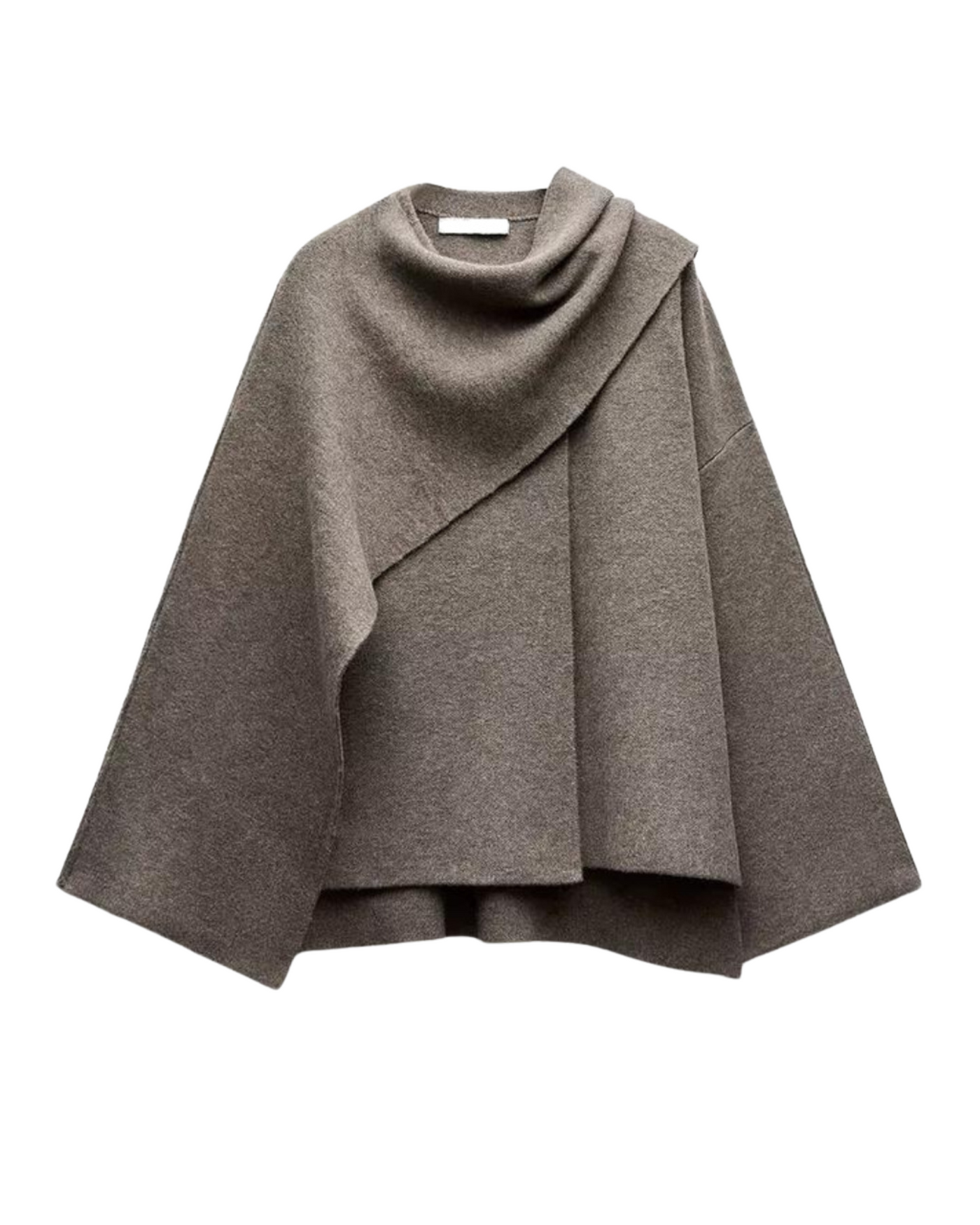 Poncho Coat - Woolen - Autumn - Poncho Cape - Ladies Overcoat-Grace Aura