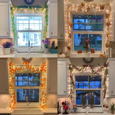 Pre-Lit Garland - LED - Artificial - Christmas Garlands Lights - Christmas Lights-Grace Aura