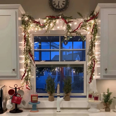 Pre-Lit Garland - LED - Artificial - Christmas Garlands Lights - Christmas Lights-Grace Aura