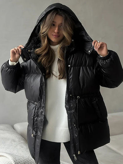 Puffer Jacket | Hooded | Padded | Down Jacket | Women's Winter Jacket -Grace Aura