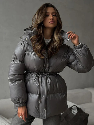 Puffer Jacket | Hooded | Padded | Down Jacket | Women's Winter Jacket -Grace Aura