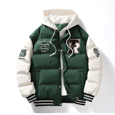 Puffer Jacket | Hooded | Warm | Baseball Jacket | Men's Winter Jacket -Grace Aura