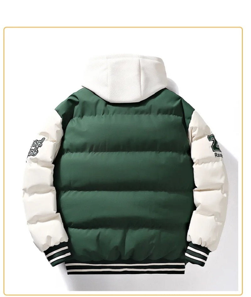 Puffer Jacket | Hooded | Warm | Baseball Jacket | Men's Winter Jacket -Grace Aura