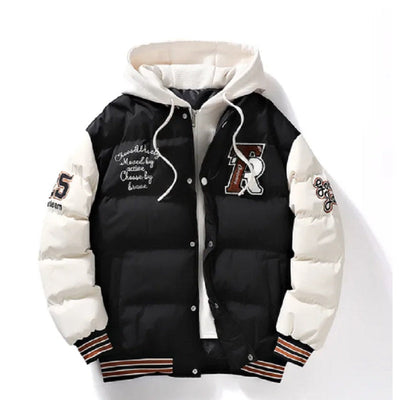 Puffer Jacket | Hooded | Warm | Baseball Jacket | Men's Winter Jacket -Grace Aura