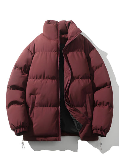 Puffer Jacket - Men's Warm Padded Oversized Jacket for Winter-Grace Aura