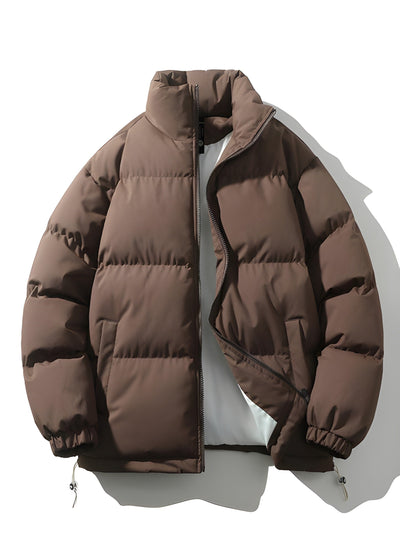 Puffer Jacket - Men's Warm Padded Oversized Jacket for Winter-Grace Aura