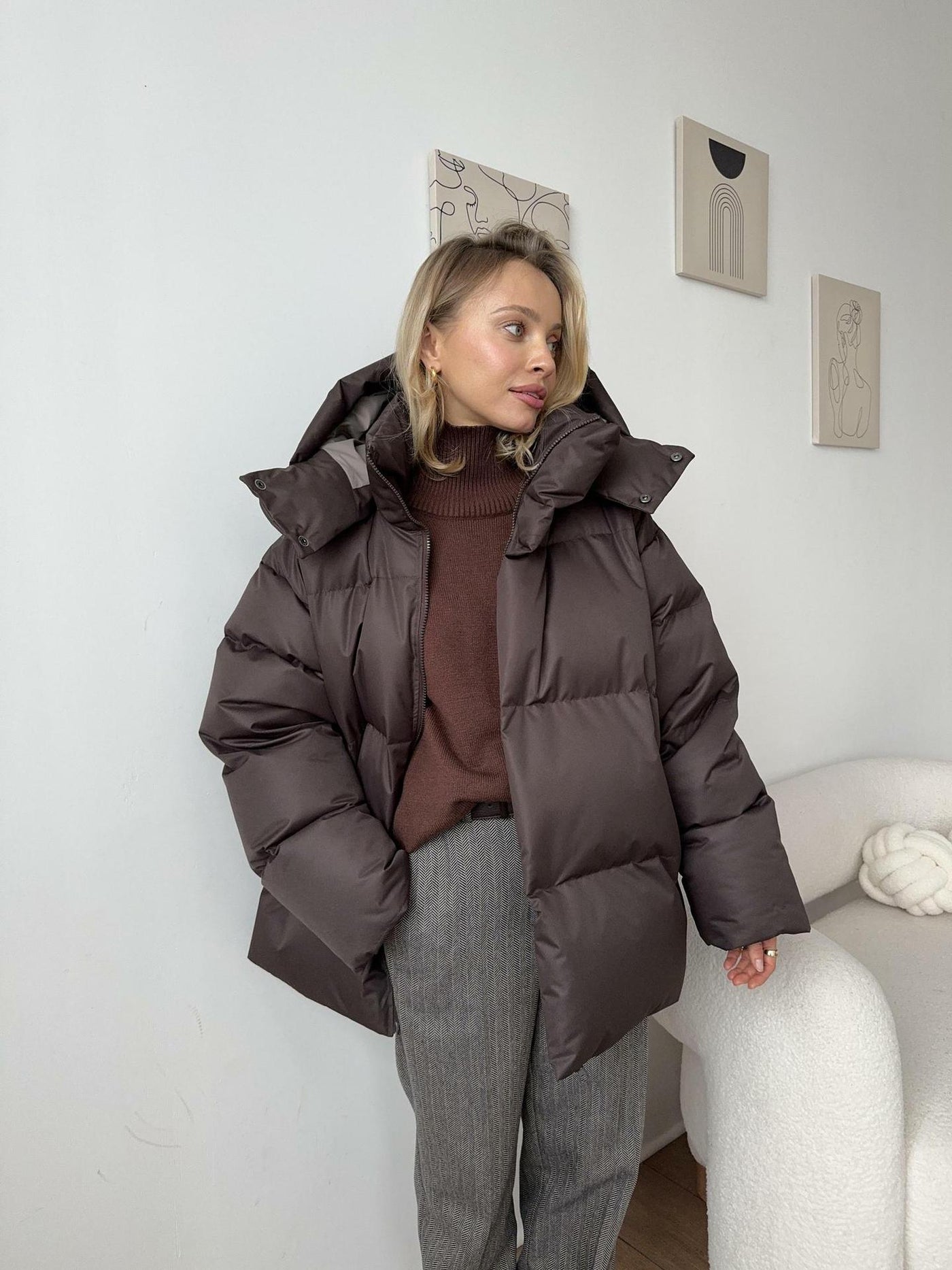 Puffer Jacket - Oversized - Hooded - Padded Jacket - Women's Winter Jacket -Grace Aura