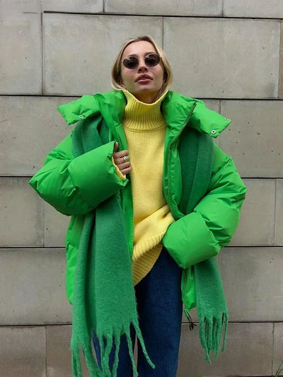 Puffer Jacket | Oversized | Padded | Down Jacket | Women's Winter Coat-Grace Aura