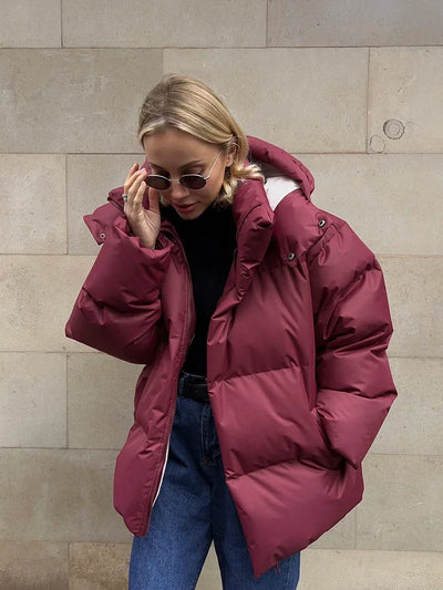 Puffer Jacket | Oversized | Padded | Down Jacket | Women's Winter Coat-Grace Aura