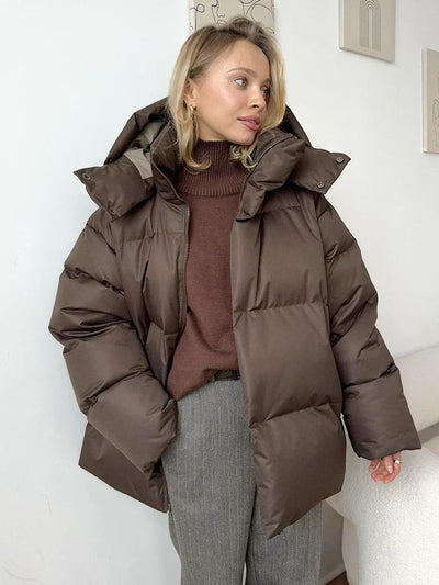 Puffer Jacket | Oversized | Padded | Down Jacket | Women's Winter Coat-Grace Aura
