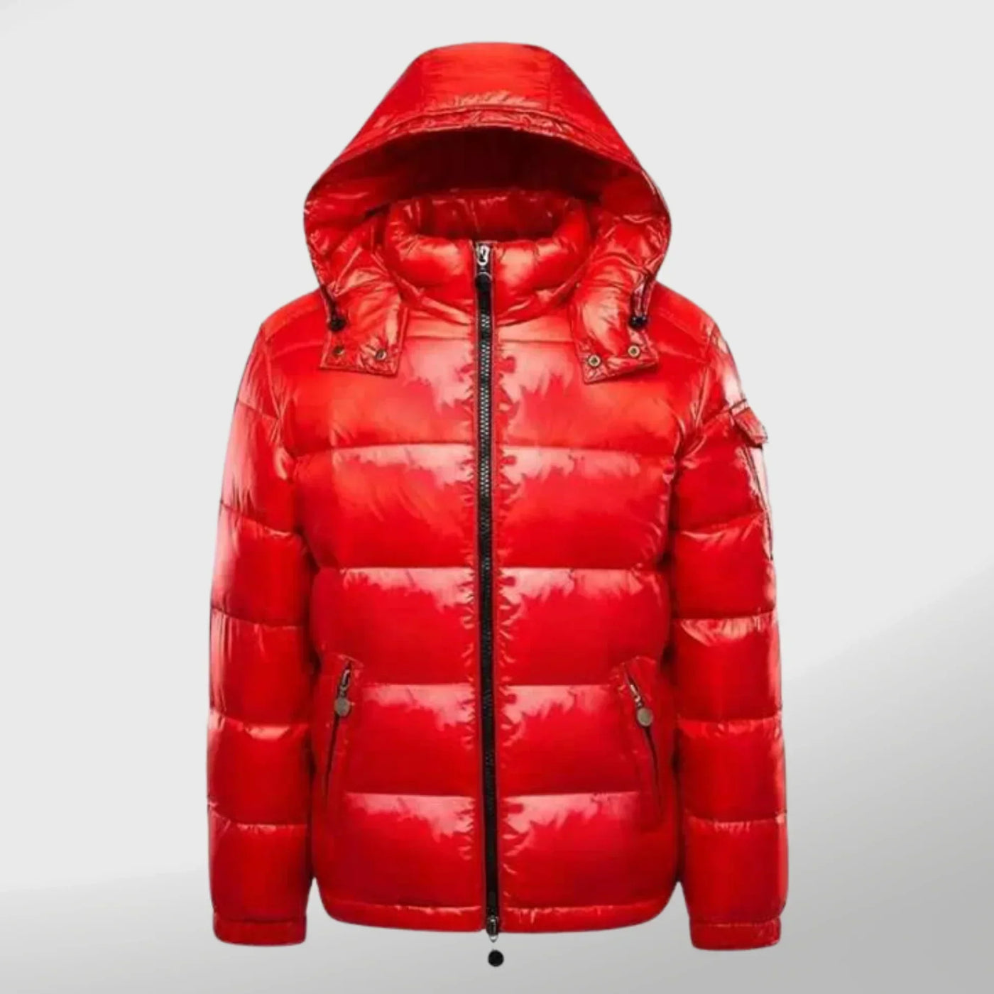 Puffer Jacket - Shiny - Hooded - Down Jacket - Women's Winter Jacket-Grace Aura