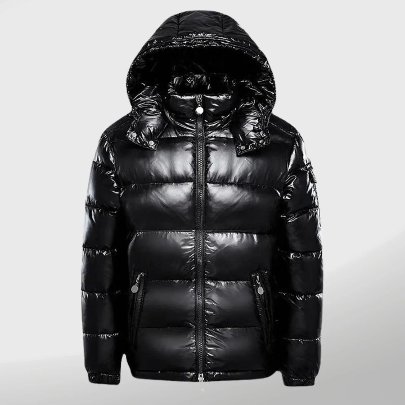 Puffer Jacket - Shiny - Hooded - Down Jacket - Women's Winter Jacket-Grace Aura