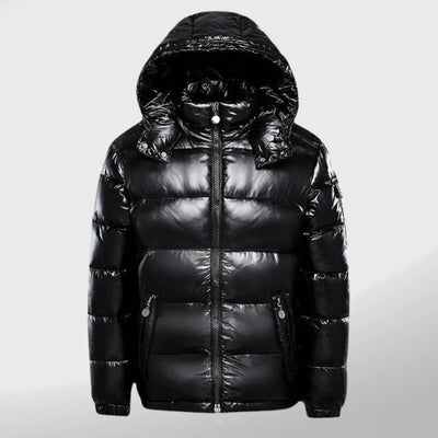 Puffer Jacket - Shiny - Hooded - Down Jacket - Women's Winter Jacket-Grace Aura