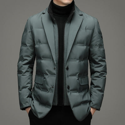Puffer Jacket - Zip-Up - Slim Fit - Down Jacket - Male Winter Jackets-Grace Aura